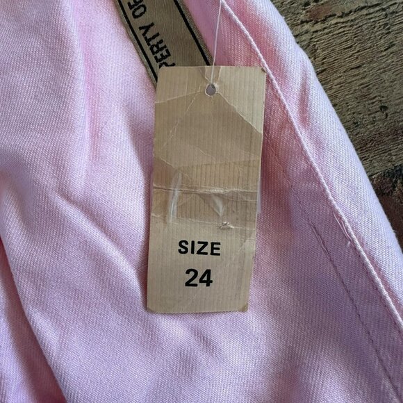 Vintage Property Of Women's Pink Straight Leg Drawstring Pants -24 - Picture 4 of 13
